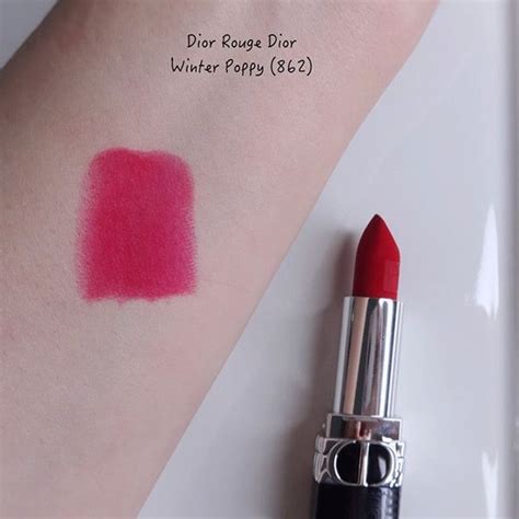 rouge dior 862 winter poppy|Dior Winter Poppy (862) Rouge Dior Lip Color (2021) Review.